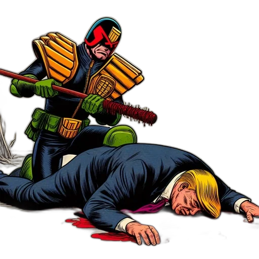 comic book art, concept art, judge, dredd transparent PNG cut-out