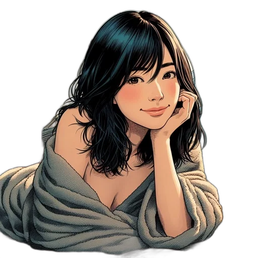 face, dress, jewelry, comic book art transparent PNG cut-out