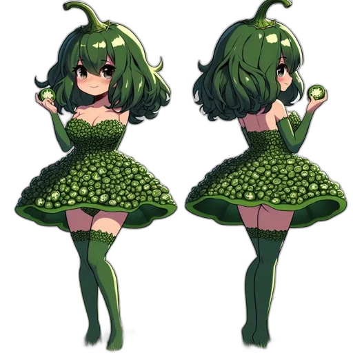 dress, creature, flower, crown transparent PNG cut-out