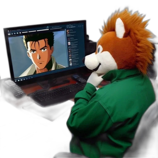 staff, jacket, animal, face transparent PNG cut-out