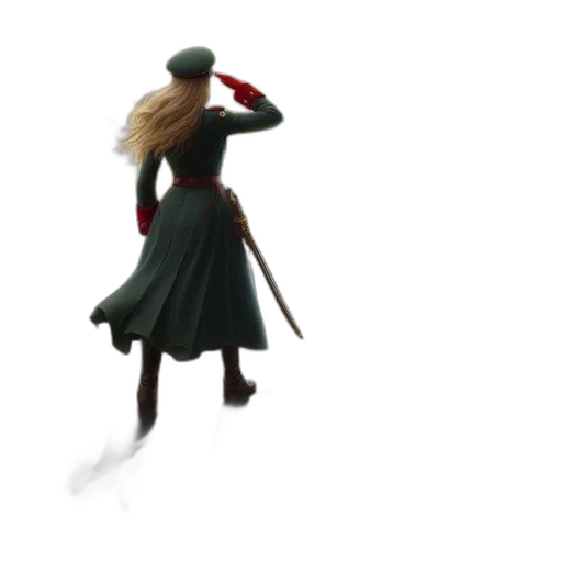 staff, sword, hat, dress transparent PNG cut-out