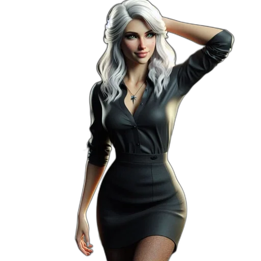 dress, staff, jacket, concept art transparent PNG cut-out