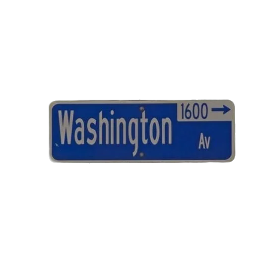 street, sign, washington, avenue transparent PNG cut-out