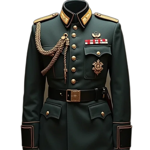 jacket, staff, dress, weapon transparent PNG cut-out