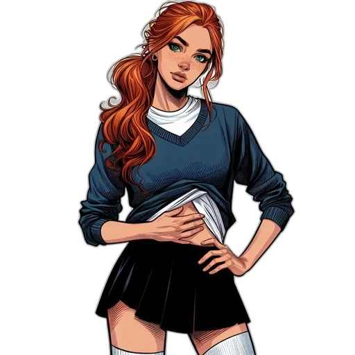 comic book art, concept art, cartoon, pixel art transparent PNG cut-out