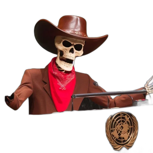 staff, weapon, hat, robot transparent PNG cut-out