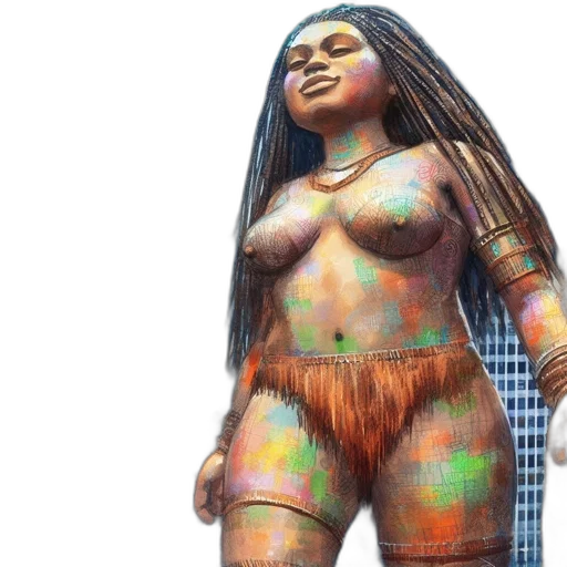 dress, creature, 3d render, concept art transparent PNG cut-out