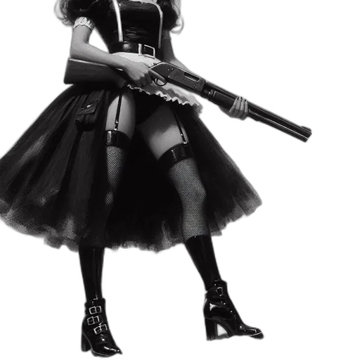 weapon, dress, concept art, comic book art transparent PNG cut-out