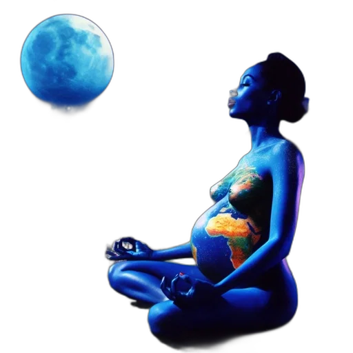 outer space, blue, figure, representing transparent PNG cut-out