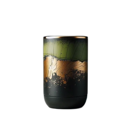 bottle, photorealistic, 3d render, earth tones transparent PNG cut-out