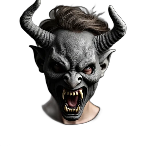mask, face, creature, fantasy art transparent PNG cut-out