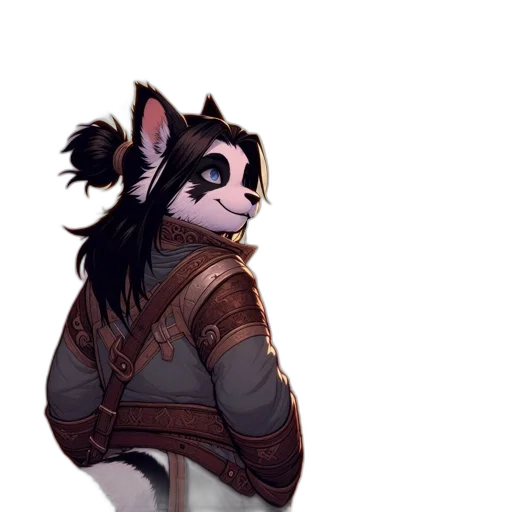jacket, staff, mask, creature transparent PNG cut-out