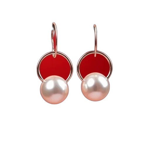 jewelry, pair, white, pearl transparent PNG cut-out