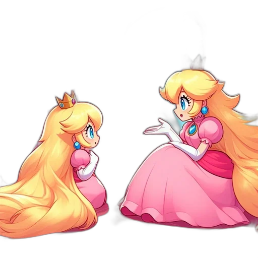 crown, dress, hair, concept art transparent PNG cut-out