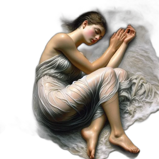 dress, photorealistic, oil painting, concept art transparent PNG cut-out