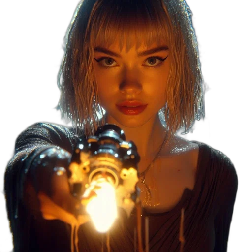weapon, jewelry, staff, face transparent PNG cut-out