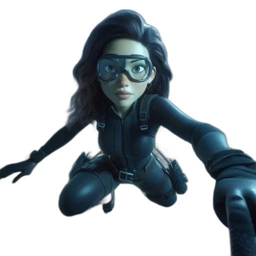 concept art, 3d render, comic book art, cartoon transparent PNG cut-out
