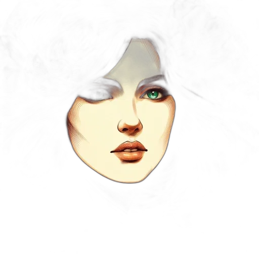 mask, face, concept art, photorealistic transparent PNG cut-out