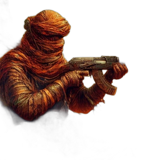 weapon, mask, creature, staff transparent PNG cut-out