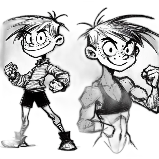 concept art, comic book art, cartoon, pencil sketch transparent PNG cut-out