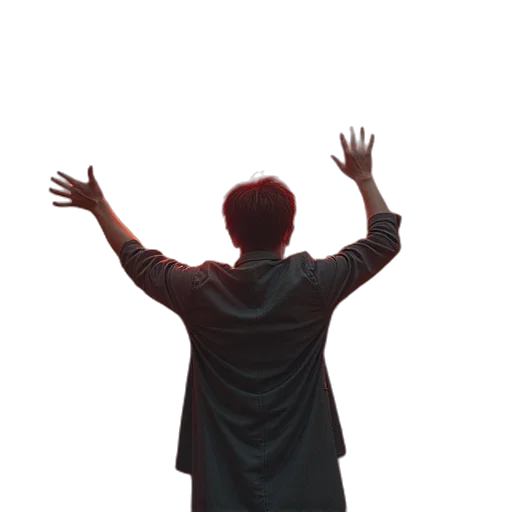 jacket, staff, 3d render, concept art transparent PNG cut-out