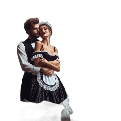 dress, photorealistic, oil painting, concept art transparent PNG cut-out