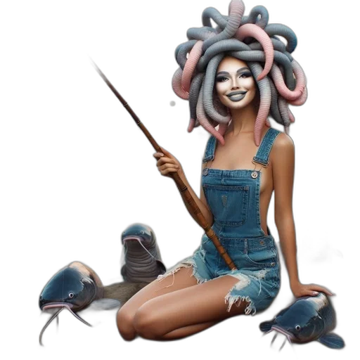 creature, hair, animal, staff transparent PNG cut-out