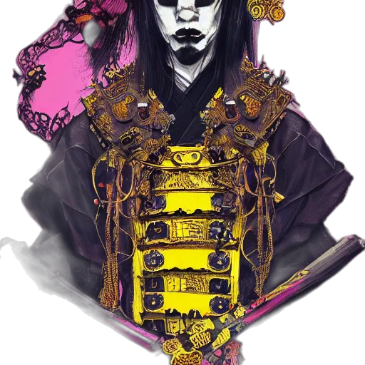 jacket, mask, staff, weapon transparent PNG cut-out