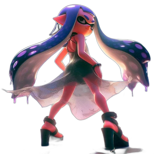dress, weapon, hair, creature transparent PNG cut-out