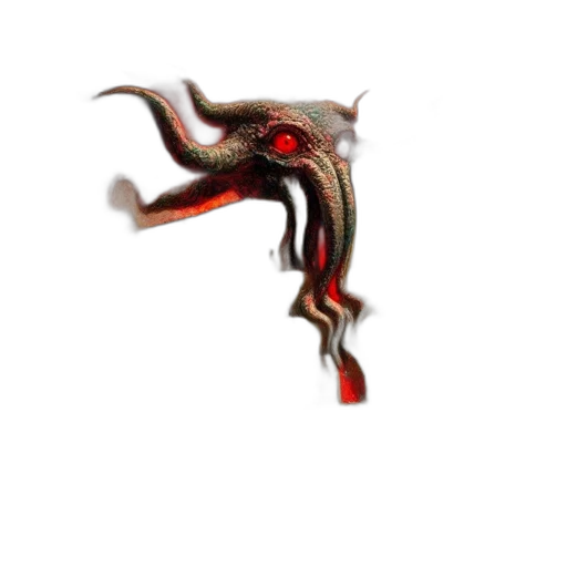 dragon, creature, staff, weapon transparent PNG cut-out