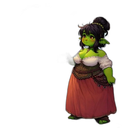 dress, staff, dragon, concept art transparent PNG cut-out