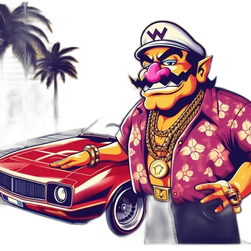 car, concept art, cartoon, comic book art transparent PNG cut-out