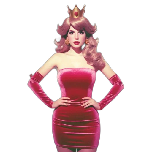 crown, dress, concept art, 3d render transparent PNG cut-out