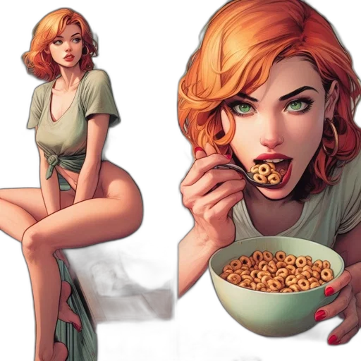 food, comic book art, concept art, cartoon transparent PNG cut-out