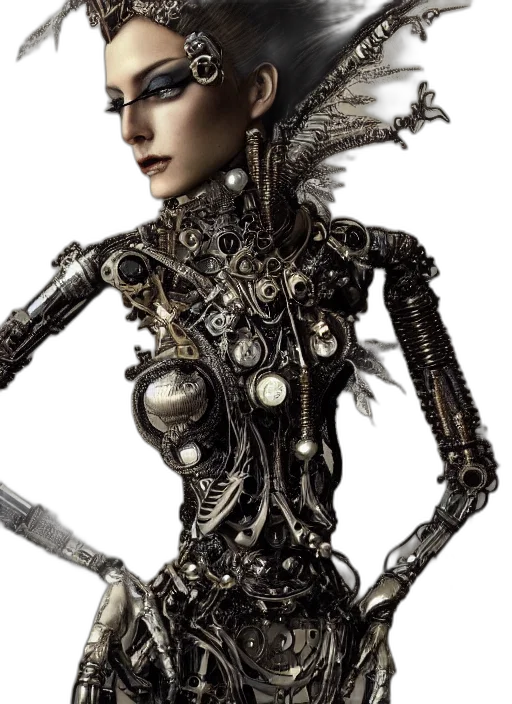 robot, jewelry, dress, staff transparent PNG cut-out