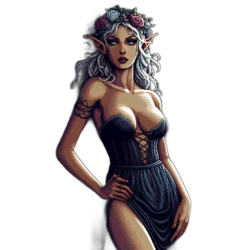 dress, fantasy art, concept art, comic book art transparent PNG cut-out