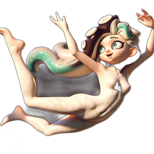 creature, dress, jewelry, staff transparent PNG cut-out