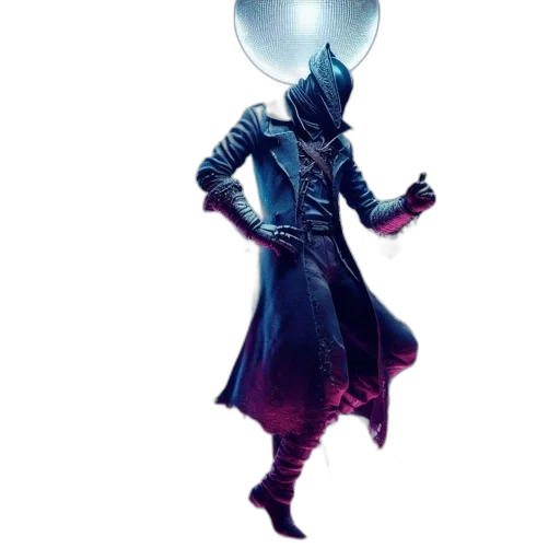 staff, jacket, sword, mask transparent PNG cut-out