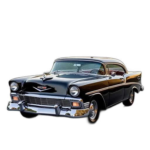 car, photorealistic, 3d render, 1956 transparent PNG cut-out