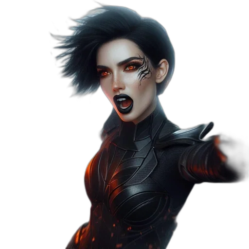 face, concept art, fantasy art, cyberpunk transparent PNG cut-out