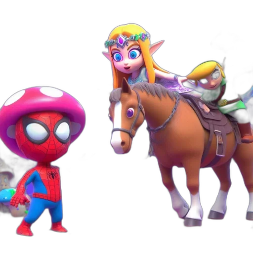 concept art, 3d render, pixel art, fantasy art transparent PNG cut-out