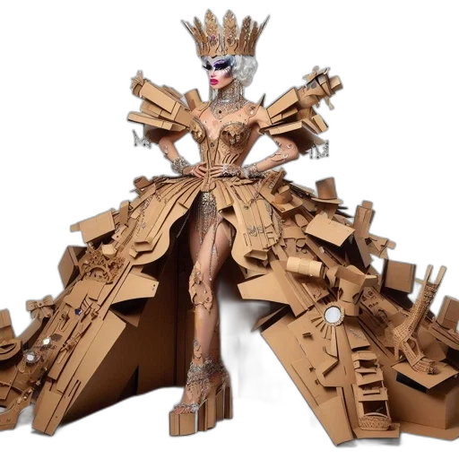 crown, dress, robot, concept art transparent PNG cut-out