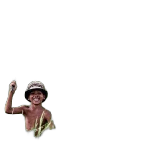 hat, umbrella, staff, 3d render transparent PNG cut-out