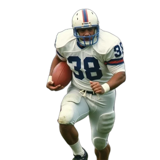 photorealistic, football, player, white transparent PNG cut-out