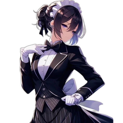staff, dress, robot, crown transparent PNG cut-out
