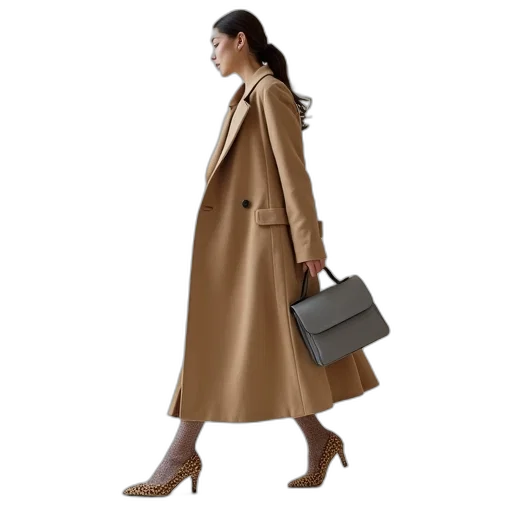 jacket, dress, earth tones, monochrome transparent PNG cut-out