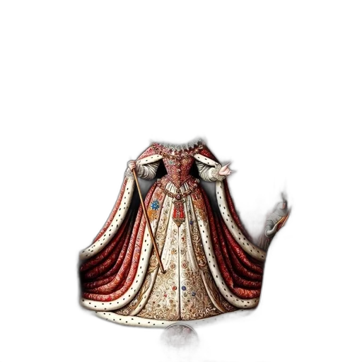crown, jacket, dress, hat transparent PNG cut-out