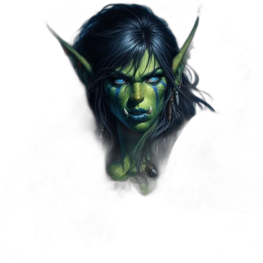face, staff, mask, creature transparent PNG cut-out