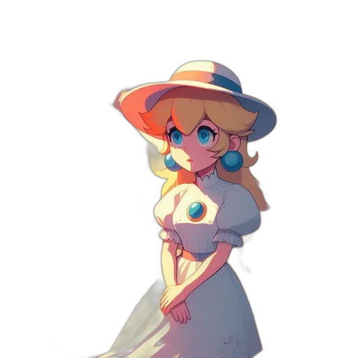 dress, hat, staff, crown transparent PNG cut-out