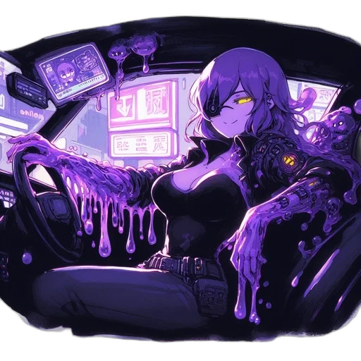 car, mask, robot, cyberpunk transparent PNG cut-out